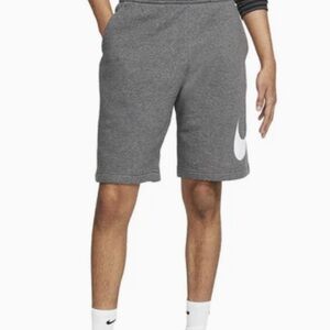 Nike Sportswear Club Graphic Logo Short Grey White